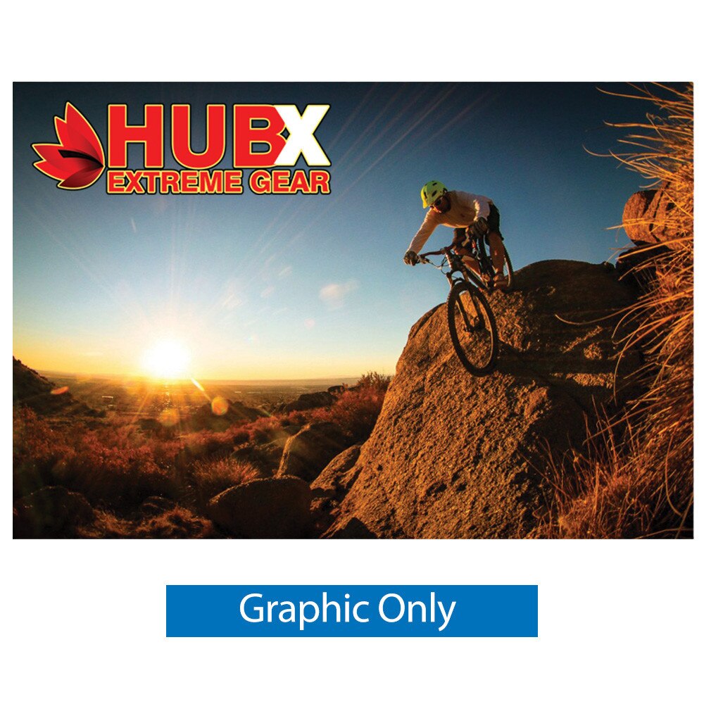 7.5 x 5 ft. RPL Fabric Pop Up Display Straight With Endcaps (Graphic Package) — Graphic Only / With Endcaps
